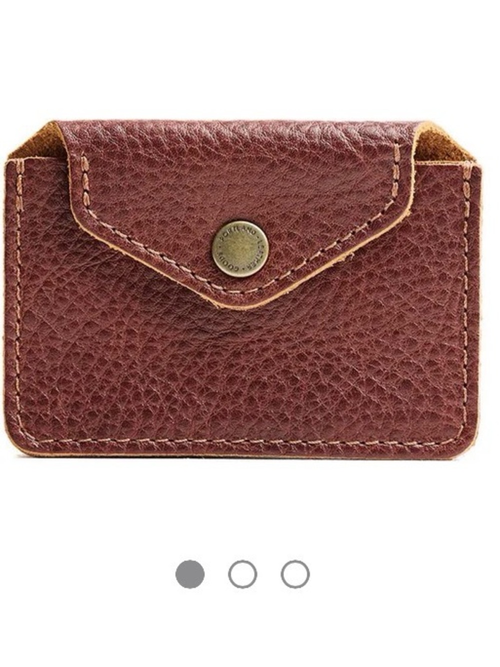 Portland Leather Goods Lovebug Card & Key Holder with Snap in Nutmeg